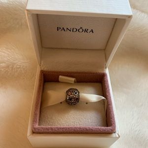 Disney Pandora Charm Silver with Pink Crystals
